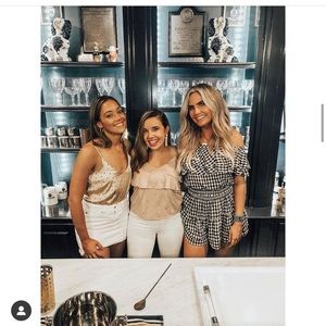 Shop Talulah Black and White Plaid Top size M